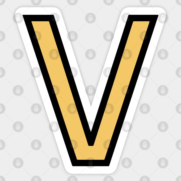 Funky Yellow Letter V Sticker by Thespot